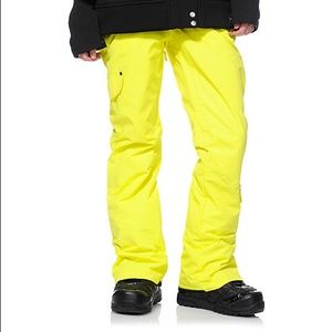 Billabong Candy Neon Yellow 10K Snowboard Pants